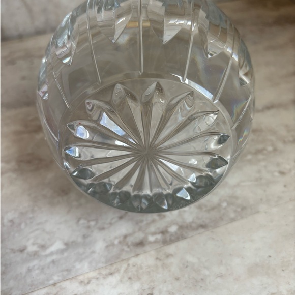 Vintage Hand Blown Glass Clear Decanter Block- Lead Crystal From Poland  New! - Picture 6 of 8